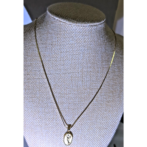 14K angel tiny diamond